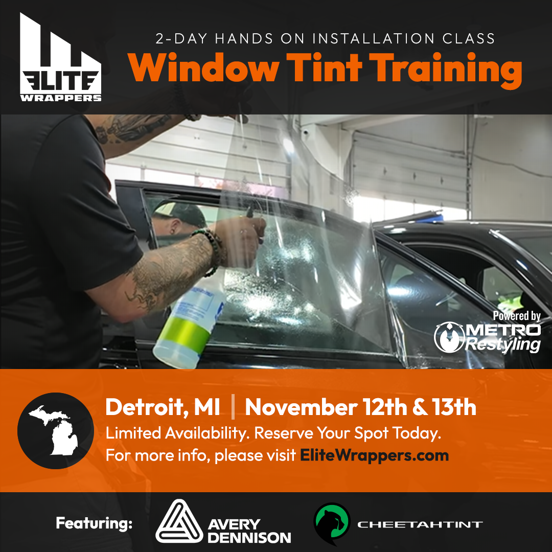 Window Tint Training Class - MI - November 12th & 13th, 2026