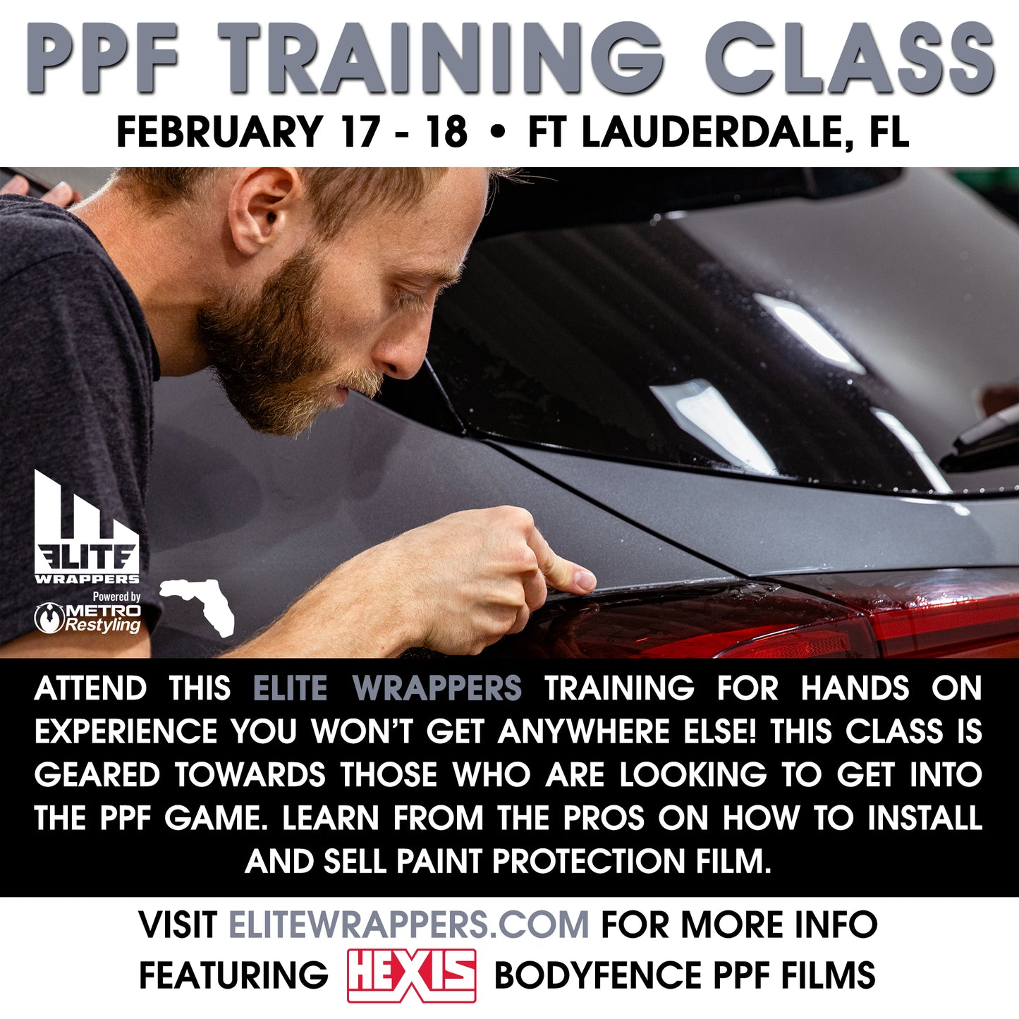 Paint Protection Film Training Class - FL - February 17th & 18th, 2026