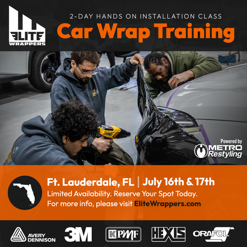 Car Wrap Training Class - FL - July 16th & 17th, 2026