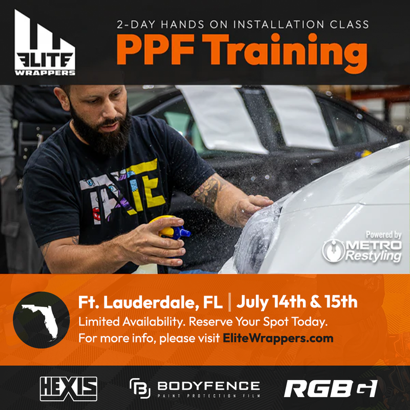 Paint Protection Film Training Class - FL - July 14th & 15th, 2026