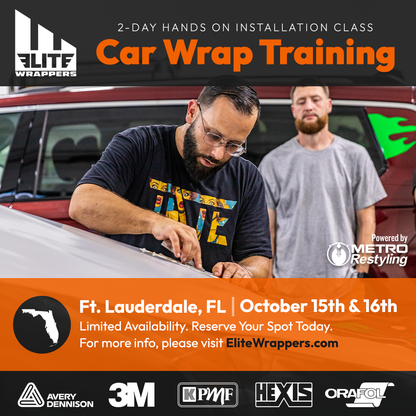 Car Wrap Training Class - FL - October 15th & 16th, 2026