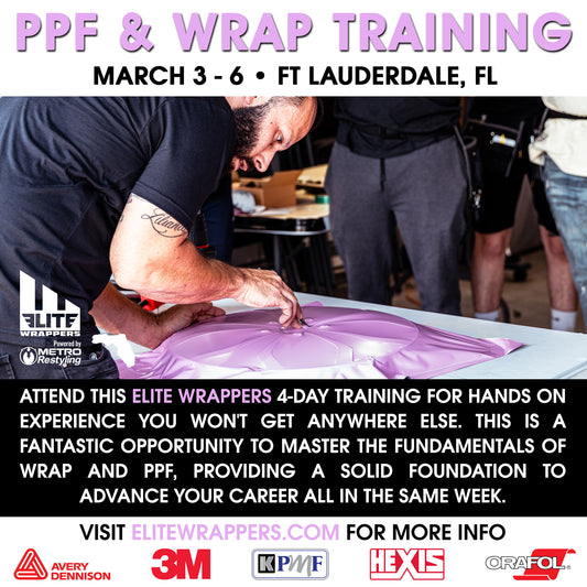 Car Wrap & Paint Protection Film Training Class - FL - March 3rd - 6th, 2026
