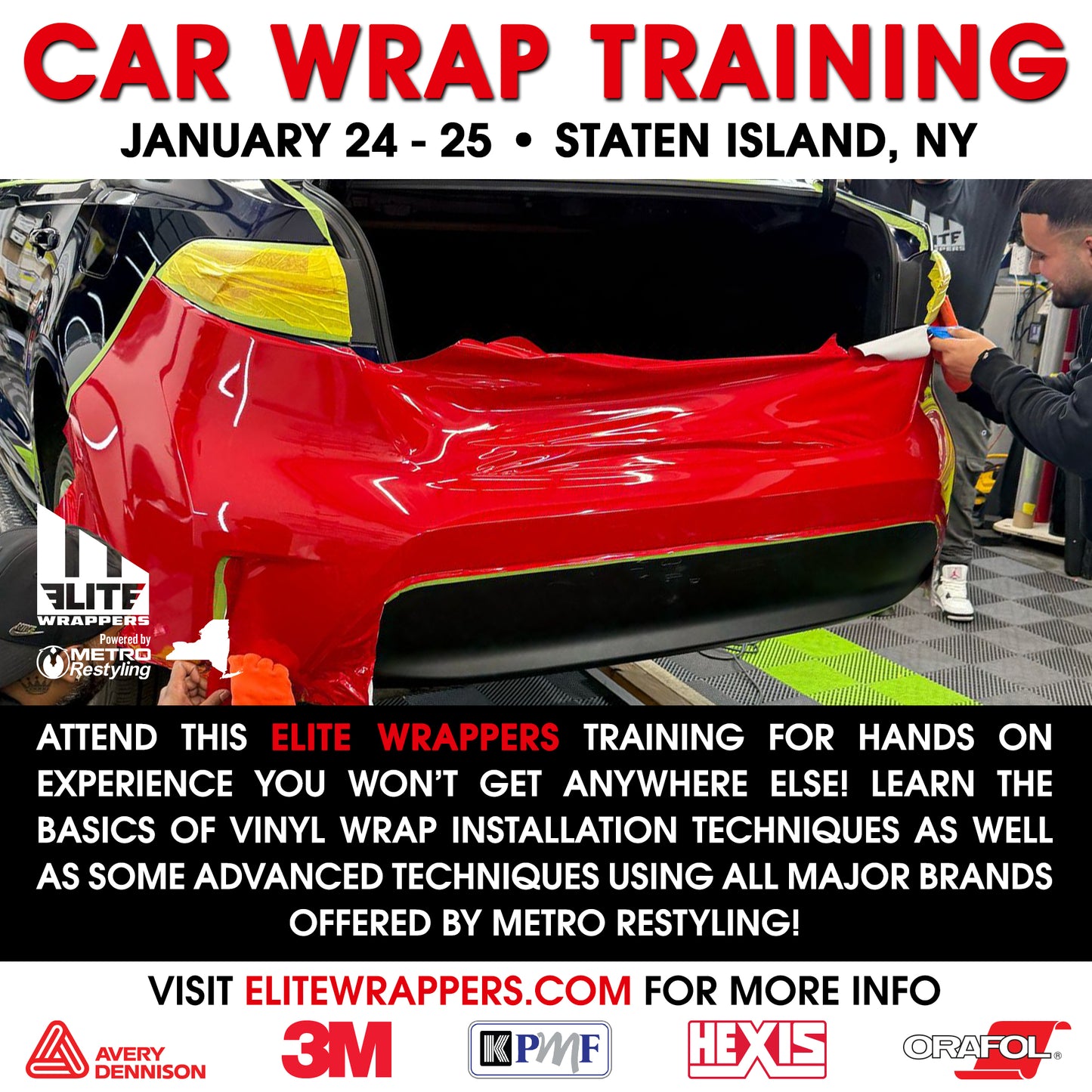 Car Wrap Training Class - NY - January 24th & 25th, 2025