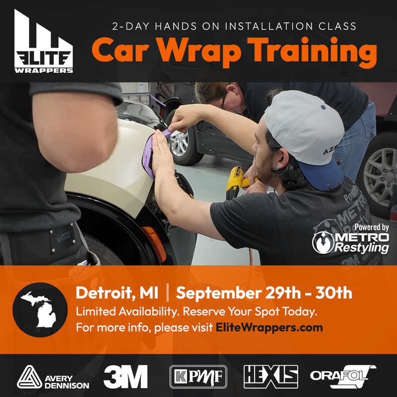 Car Wrap Training Class - MI - September 29th & 30th, 2026