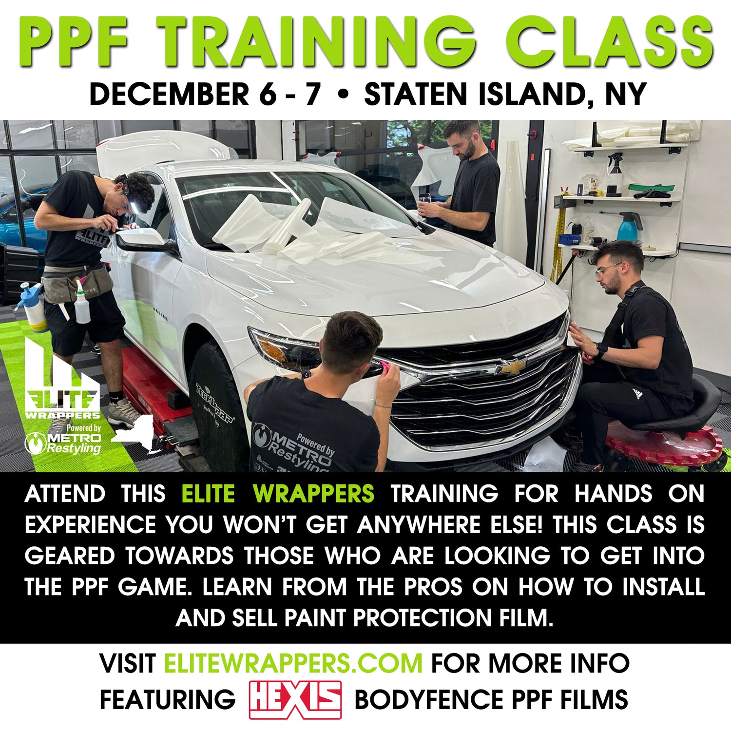 Paint Protection Film Training Class in New York
