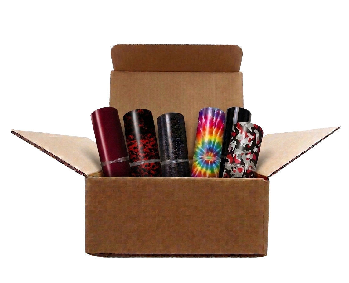 Assorted Vinyl Wrap Craft & Project Scrap Box