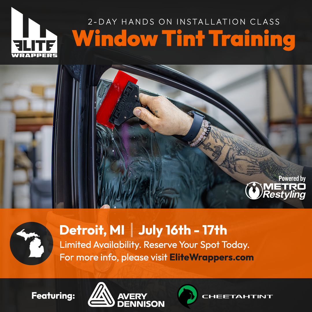 Window Tint Training Class - MI - July 16th & 17th, 2026
